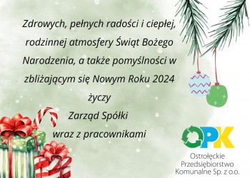 Życzenia z okazji Świąt Bożego Narodzenia